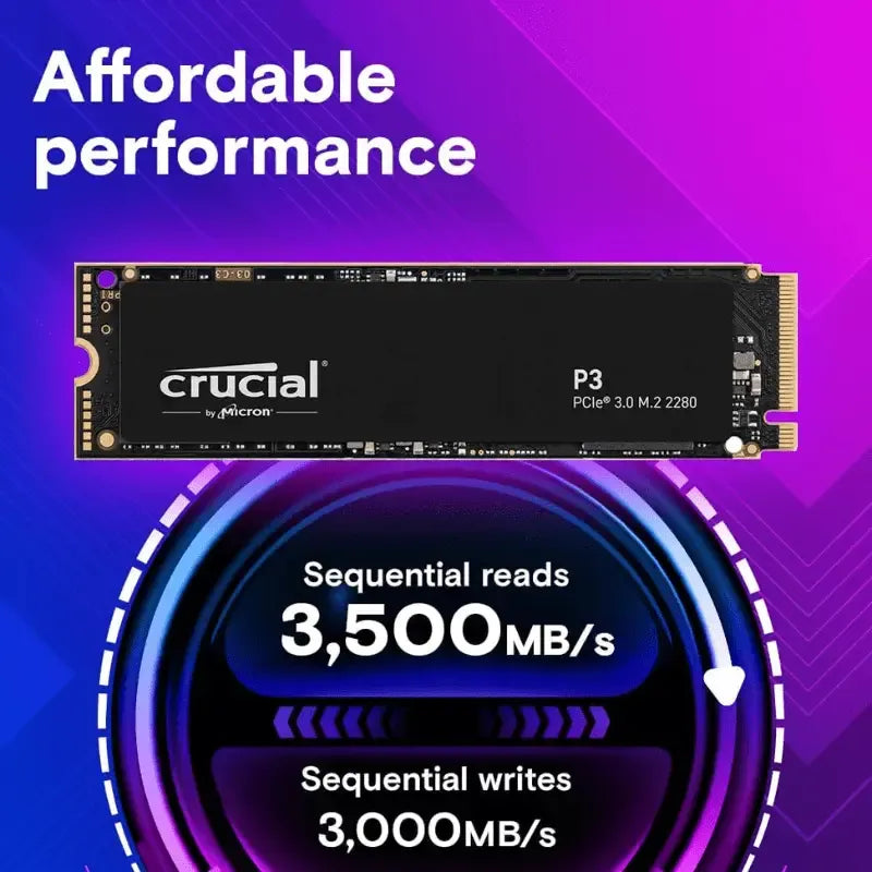 Crucial ® SSD Storage 1TGB NVMe M2 P3