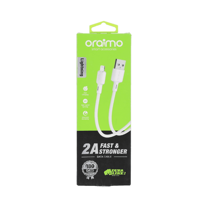 كابل بيانات Oraimo OCD L53 2A 1M أبيض
