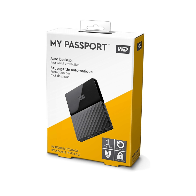 Western Digital® Portable Hard Drive Storage USB 3.0 My Passport ™ - 1TB