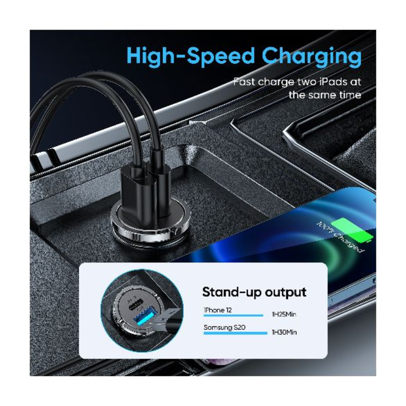 Joy ROOM 45W Mini Metal Pull Ring Car Charger C-A35