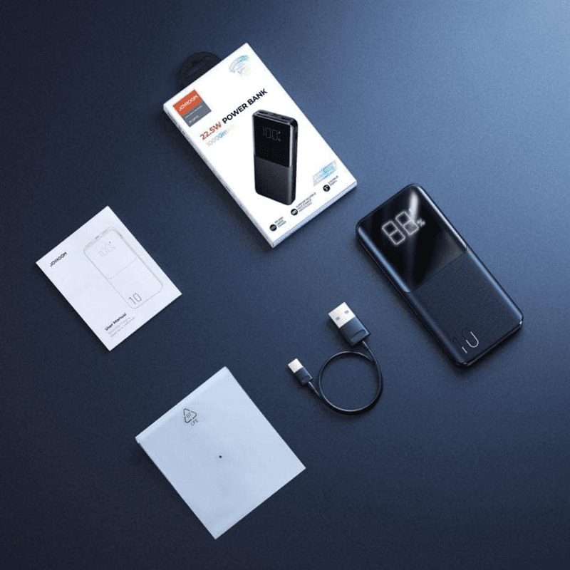 JoyRoom Power Bank 22.5W Digital Display Fast Charging 10000mAh Black JR QP191