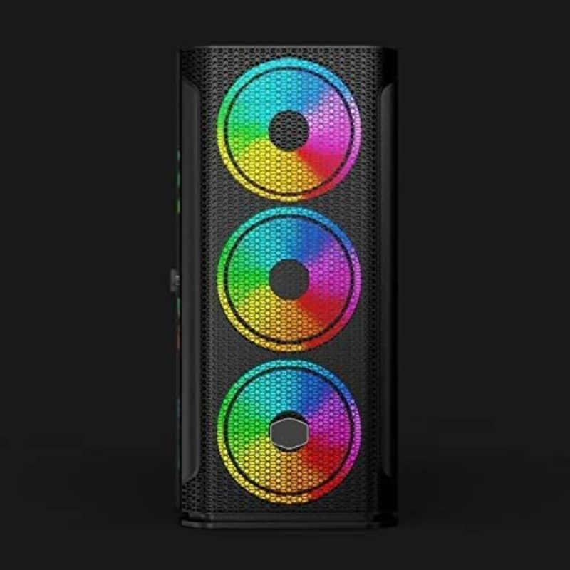 علبة TechnoZone C-300 مع 6 مراوح RGB ووحدة تحكم وجهاز تحكم عن بعد