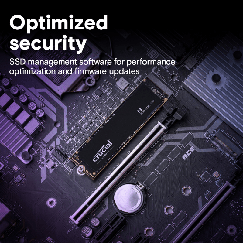 قرص SSD Crucial P3 NVMe M.2 2280 سعة 2 تيرابايت