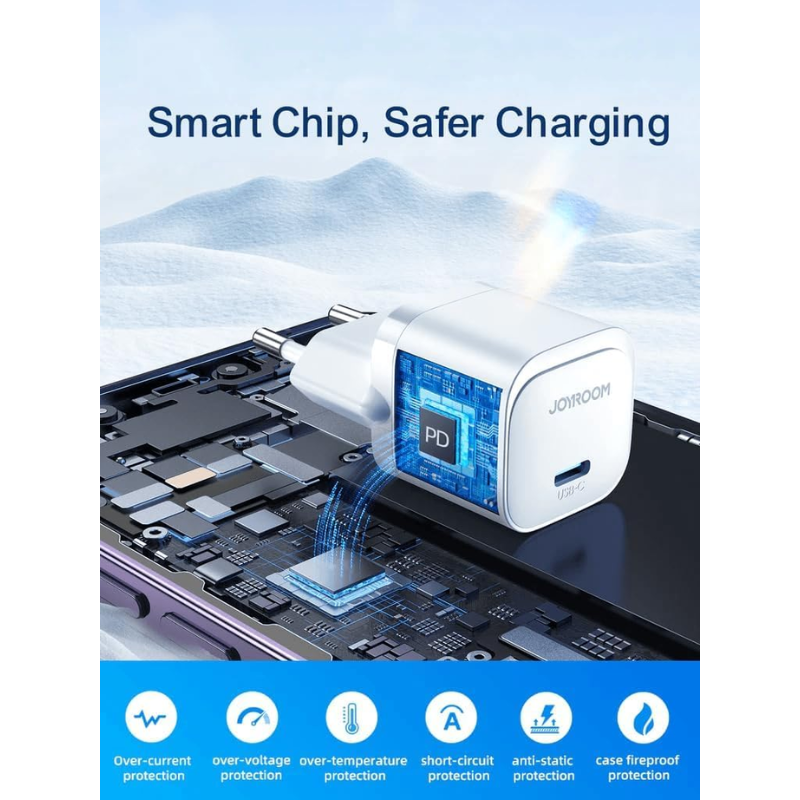 Joy ROOM PD20W شاحن سريع من النوع c إلى النوع c بطول 1 متر
