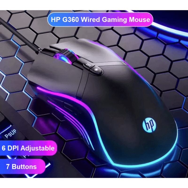 ماوس الألعاب HP G360 USB بدقة 4800 نقطة في البوصة
