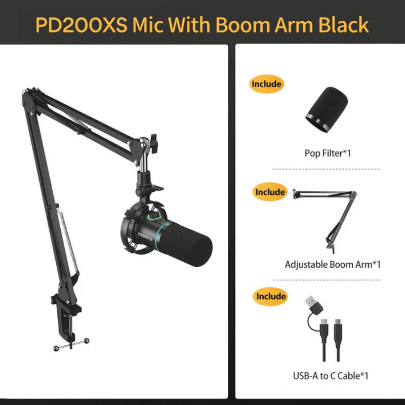 Microphone Maono BOOM ARM BUNDLE PD200X Series