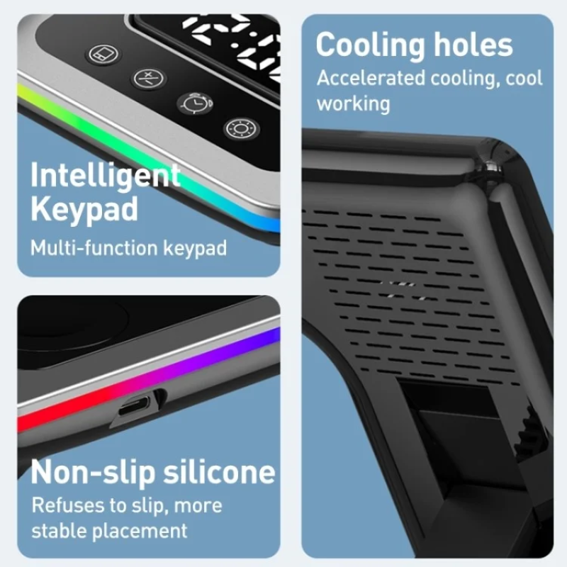 Majentik 5-in-1 Electric Motor Foldable Wireless Charger Station - 25W- MW-16