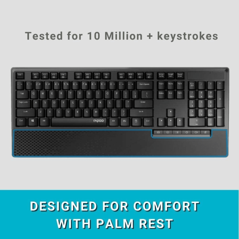 Rapoo Combo Mouse &amp; Keyboard Wireless X1960 Black