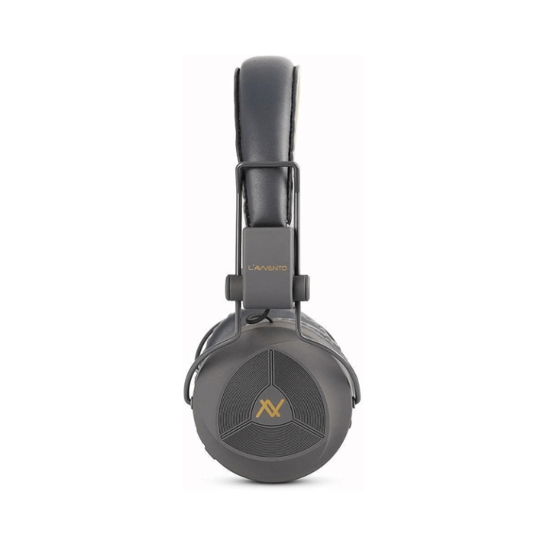 L'avvento (HP236) Bluetooth 5.0 Headphone With Mic Turbo Bass Mode - Gray-Gold inner