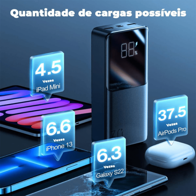 JoyRoom Power Bank 22.5W Digital Display Fast Charging 30000mAh Black JR QP193