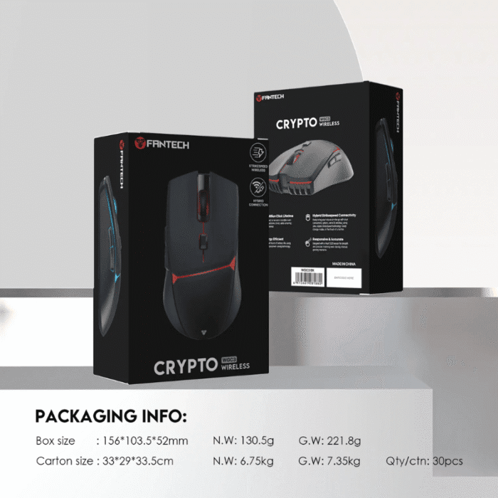 Fantech WGC3 Wireless Mouse Gaming Rechargeable DUAL MODE PIXART 3325