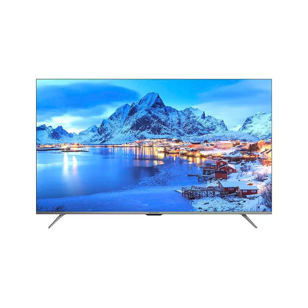 تلفزيون شارب الذكي 4K LED بدون إطار 55 بوصة بمدخلات أندرويد 4t-c55dl6ex 