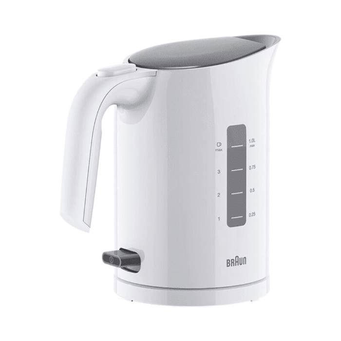 Braun PurEase Kettle 1L 2200 Watts 3Way protection Rapid boil system 45sec WK3000 WH Electric Kettle - White - Image 2