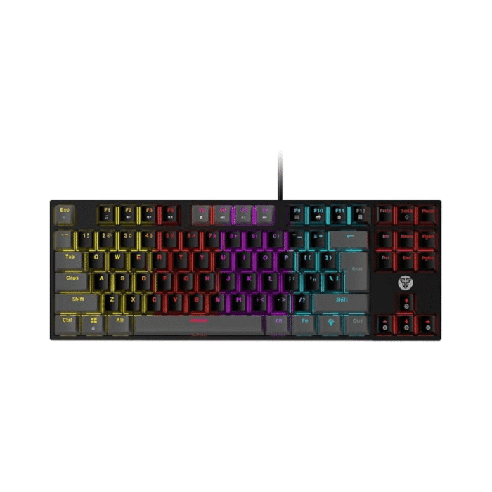 ⁦كيبورد جيمينج ميكانيكي FANTECH ATOM MK876 V2 TKL بـRGB  والمفاتيح ممكن تبدّلها بسهولة (Hot-Swappable)⁩ - الصورة ⁦1⁩