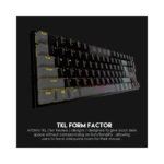 ⁦كيبورد جيمينج ميكانيكي FANTECH ATOM MK876 V2 TKL بـRGB  والمفاتيح ممكن تبدّلها بسهولة (Hot-Swappable)⁩ - الصورة ⁦4⁩