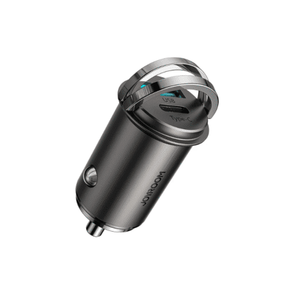 JOYROOM Car Charger Mini Metal Pull Ring Dual port 45W Black CA35
