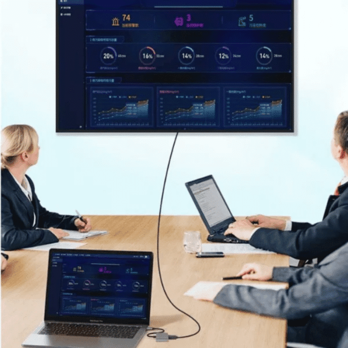 Onten Hub 3 in1 Type-C To HDMI(4K 60Hz) HDMI(2K 60Hz)  PD Charge OTN 9175S - Image 5