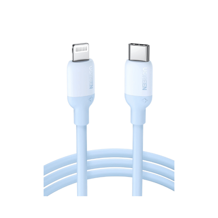 UGREEN USB-C to Lightning Silicone Cable 1M Navy Blue - Image 1