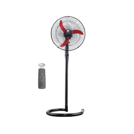 FRESH  SHABAH STAND FAN WITH REMOTE  18 INCH  3 BLADES  BLACK X RED (500004558)